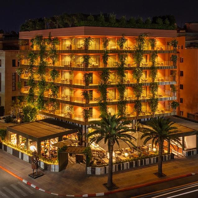Hotel Jadali & Spa Marraquexe Exterior foto The hotel at night